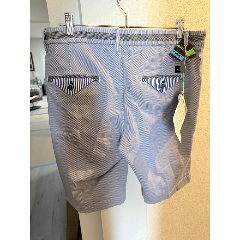 Mason’s Striped Blue Golf Shorts - Picture 5 of 11